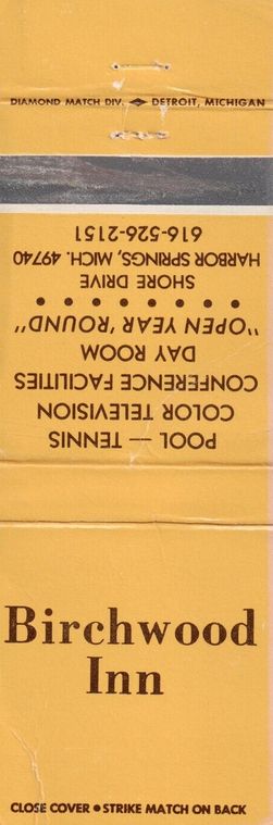 Birchwood Inn (Birchwood Farm Lodge) - Matchbook (newer photo)